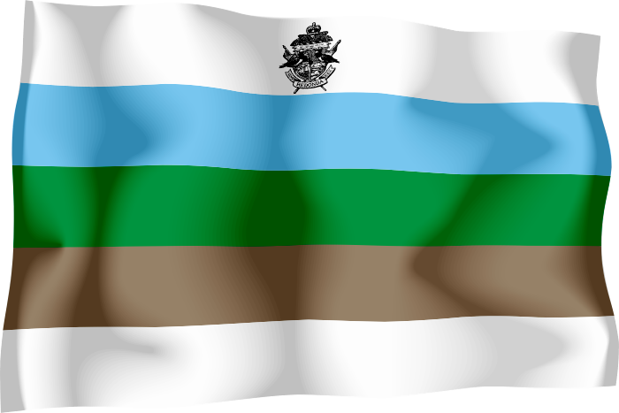 třetí vlajka Království Redonda - používaná králem Robertem the Bald (1997 - 2009)
